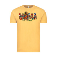 Vintage Mustard Our Lady of Guadalupe Mama Vintage Tee - texasbilliewilder
