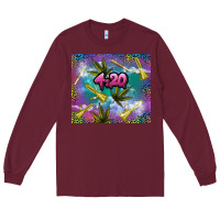 Burgundy 4 20 marijuana holiday Long Sleeve Tee - TumblerDesignByShophia