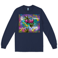Navy 4 20 marijuana holiday Long Sleeve Tee - TumblerDesignByShophia