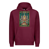 Burgundy my chakras are aligned af vintage yoga meditation Premium Hoodie - tuanDangUi