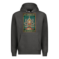 Charcoal Heather my chakras are aligned af vintage yoga meditation Premium Hoodie - tuanDangUi