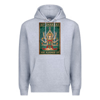 Heather Grey my chakras are aligned af vintage yoga meditation Premium Hoodie - tuanDangUi