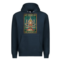 Navy my chakras are aligned af vintage yoga meditation Premium Hoodie - tuanDangUi