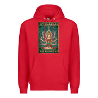 Red my chakras are aligned af vintage yoga meditation Premium Hoodie - tuanDangUi