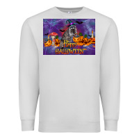 Dove Grey Happy Halloween Raccoon Premium Sweatshirt - LillyAllenDesigns