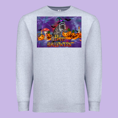 Happy Halloween Raccoon Premium Sweatshirt Designed By Lillyallendesigns