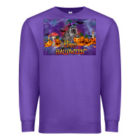 Purple Happy Halloween Raccoon Premium Sweatshirt - LillyAllenDesigns