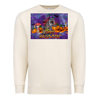 Sandshell Happy Halloween Raccoon Premium Sweatshirt - LillyAllenDesigns