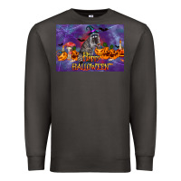 Smoke Happy Halloween Raccoon Premium Sweatshirt - LillyAllenDesigns