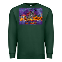 Sports Green Happy Halloween Raccoon Premium Sweatshirt - LillyAllenDesigns