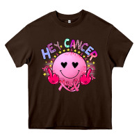 Chocolate Brown hey cancer Heavy Core Tee - JahusDesignShop