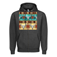 Charcoal Heather native american aztec seamless pattern 3 Zipper Hoodie - BundleAndBundleShop