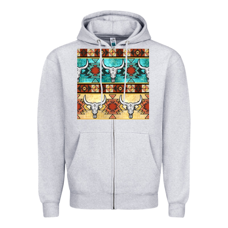 Native American Aztec Seamless Pattern 3 Zipper Hoodie by BundleAndBundleShop | Teevron