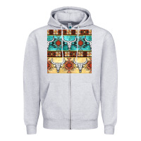 Heather Grey native american aztec seamless pattern 3 Zipper Hoodie - BundleAndBundleShop
