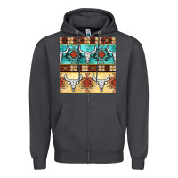Smoke native american aztec seamless pattern 3 Zipper Hoodie - BundleAndBundleShop