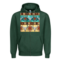 Sports Green native american aztec seamless pattern 3 Zipper Hoodie - BundleAndBundleShop
