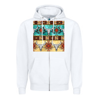 White native american aztec seamless pattern 3 Zipper Hoodie - BundleAndBundleShop