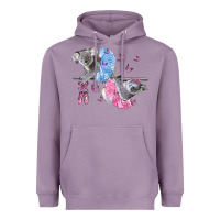 Lavender Koalas With Tutu Heavyweight Hoodie - LillyAllenDesigns