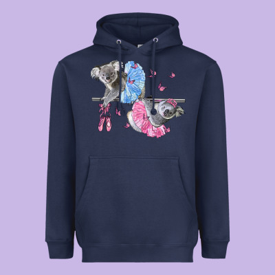 Koalas With Tutu Heavyweight Hoodie Designed By Lillyallendesigns