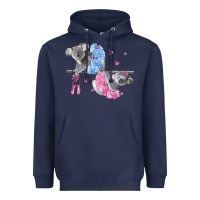 Navy Koalas With Tutu Heavyweight Hoodie - LillyAllenDesigns