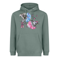 Sage Koalas With Tutu Heavyweight Hoodie - LillyAllenDesigns