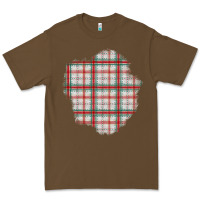 Cacao Christmas Tartan Patch Premium Tee - BundleAndBundleShop