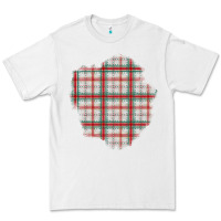 White Christmas Tartan Patch Premium Tee - BundleAndBundleShop