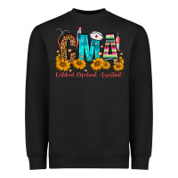 Black CMA Certified Medical Assistant Heavyweight Sweatshirt - FaDigitalArtStudio