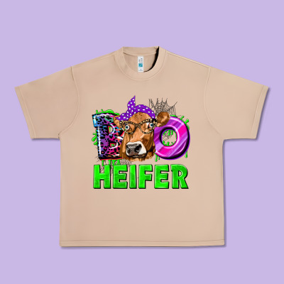 Boo Heifer Cow Urban Heavy Tee Designed By Texasbilliewilder