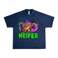 Navy Boo Heifer Cow Urban Heavy Tee - texasbilliewilder