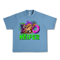 Pebble Blue Boo Heifer Cow Urban Heavy Tee - texasbilliewilder