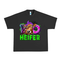 Pigment Black Boo Heifer Cow Urban Heavy Tee - texasbilliewilder