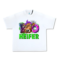White Boo Heifer Cow Urban Heavy Tee - texasbilliewilder