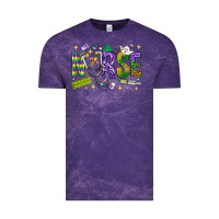 Cloud Purple Mardi Gras Nurse Vintage Tee - NancyCooperArtShop