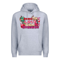 Heather Grey Valentine's Day Teach Love Inspire Premium Hoodie - FaDigitalArtStudio