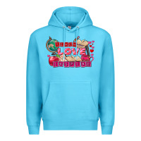 Ocean Blue Valentine's Day Teach Love Inspire Premium Hoodie - FaDigitalArtStudio