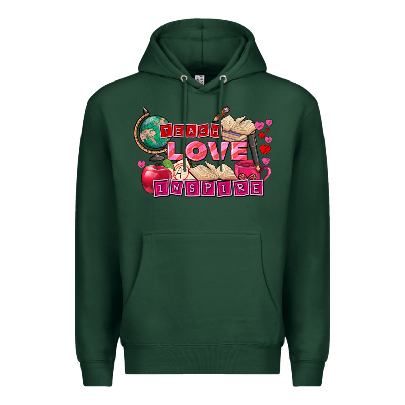 Valentine's Day Teach Love Inspire Premium Hoodie by FaDigitalArtStudio | Teevron