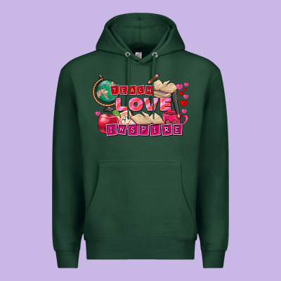 Valentine's Day Teach Love Inspire Premium Hoodie Designed By Fadigitalartstudio