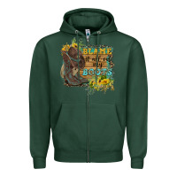 Sports Green Blame It All On My Boots Zipper Hoodie - FaDigitalArtStudio