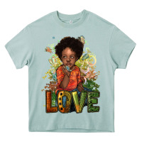 Black Afro Boy Love Heavy Core Tee | Teevron
