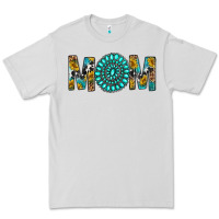 Dove Grey Western Mom With Turquoise Gemstone Premium Tee - BundleAndBundleShop
