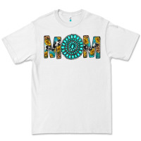 White Western Mom With Turquoise Gemstone Premium Tee - BundleAndBundleShop