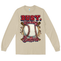 Mushroom Busy raising ballers Long Sleeve Tee - HowdyJamesFarm