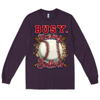Plum Busy raising ballers Long Sleeve Tee - HowdyJamesFarm