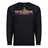 Black Happy Halloween Raccon Premium Sweatshirt - LillyAllenDesigns