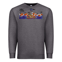 Charcoal Heather Happy Halloween Raccon Premium Sweatshirt - LillyAllenDesigns