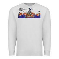 Dove Grey Happy Halloween Raccon Premium Sweatshirt - LillyAllenDesigns