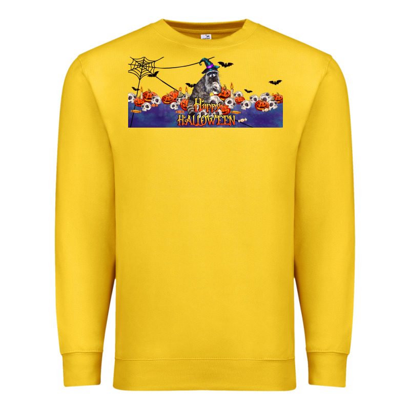 Happy Halloween Raccon Premium Sweatshirt by LillyAllenDesigns | Teevron