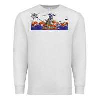 Oatmeal Heather Happy Halloween Raccon Premium Sweatshirt - LillyAllenDesigns