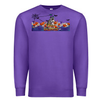 Purple Happy Halloween Raccon Premium Sweatshirt - LillyAllenDesigns